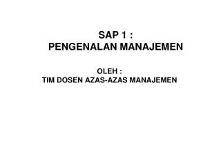 sap 1 pengenalan manajemen