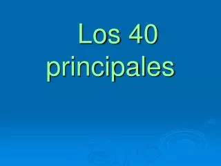 los 40 principales