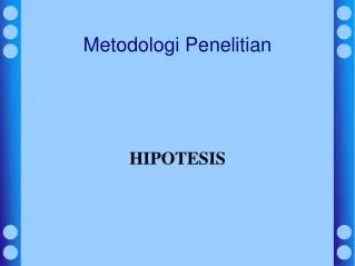 metodologi penelitian
