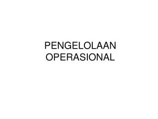 pengelolaan operasional