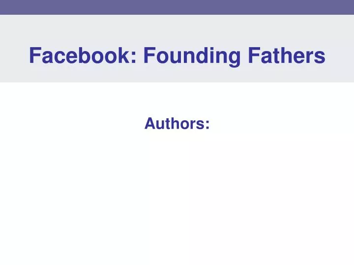 facebook founding fathers