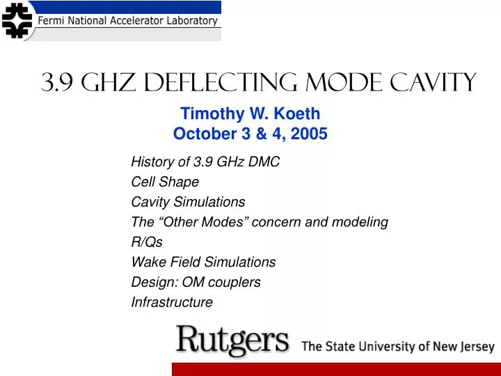 3 9 ghz deflecting mode cavity