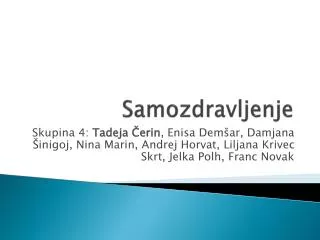 samozdravljenje
