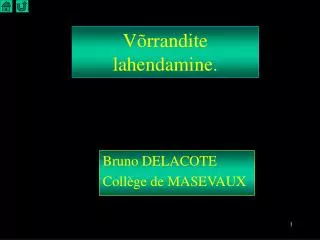v rrandite lahendamine