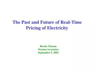 The Past and Future of Real-Time Pricing of Electricity