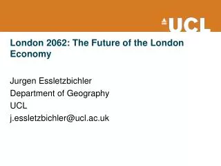 London 2062: The Future of the London Economy