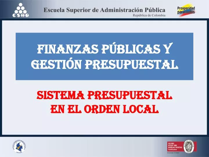 finanzas p blicas y gesti n presupuestal