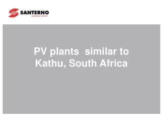 PV plants similar to Kathu, South Africa