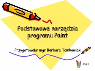 podstawowe narz dzia programu paint