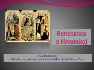 renesansa u hrvatskoj
