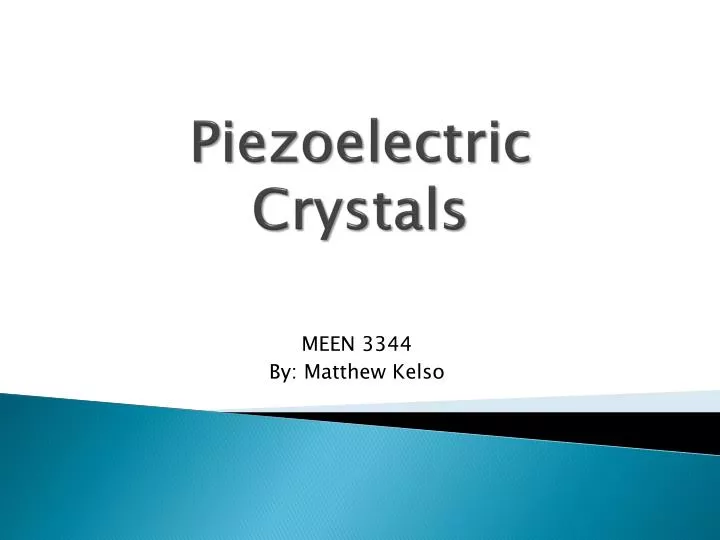 piezoelectric crystals
