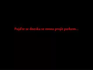 poj te se dneska se mnou proj t parkem