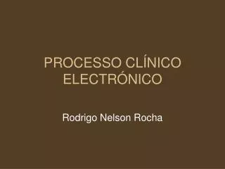 processo cl nico electr nico