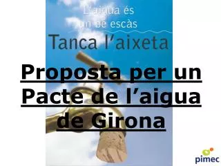 proposta per un pacte de l aigua de girona
