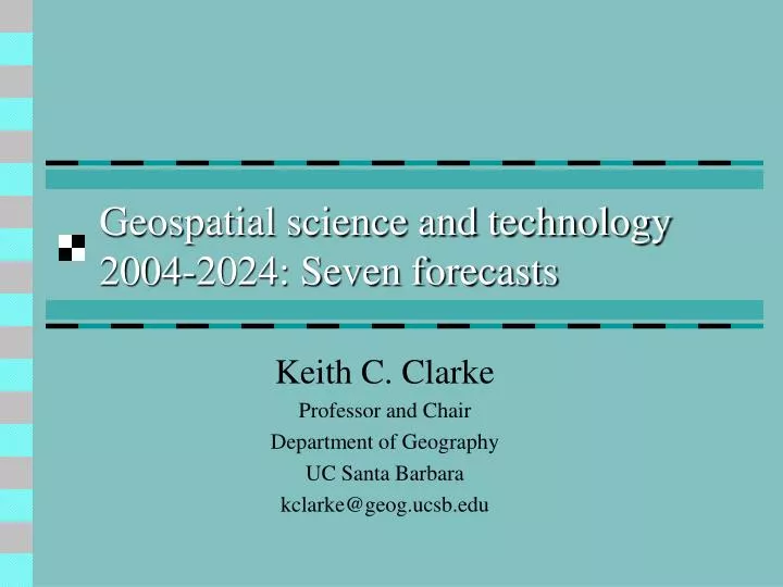 geospatial science and technology 2004 2024 seven forecasts