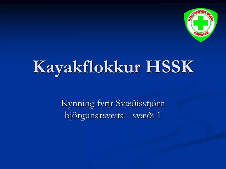 kayakflokkur hssk