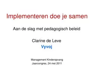implementeren doe je samen