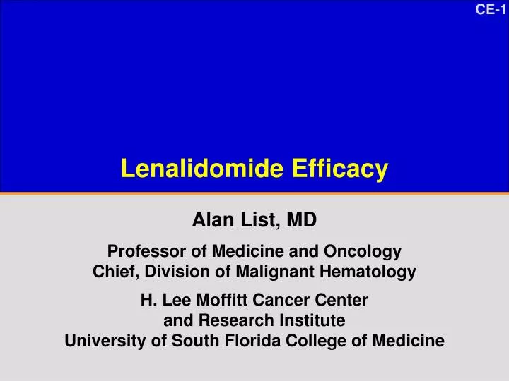 lenalidomide efficacy