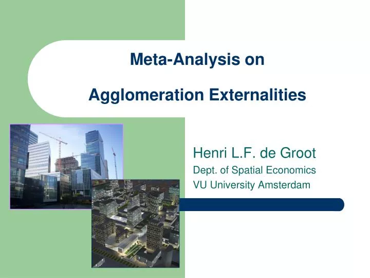 meta analysis on agglomeration externalities