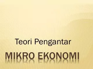 teori pengantar