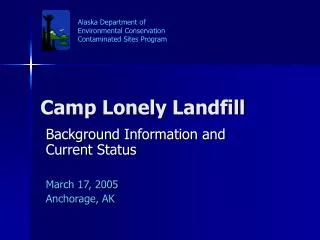 Camp Lonely Landfill