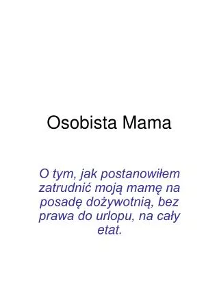 osobista mama