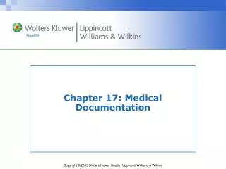 Chapter 17: Medical Documentation