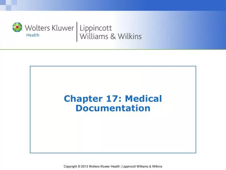 chapter 17 medical documentation