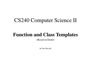 CS240 Computer Science II