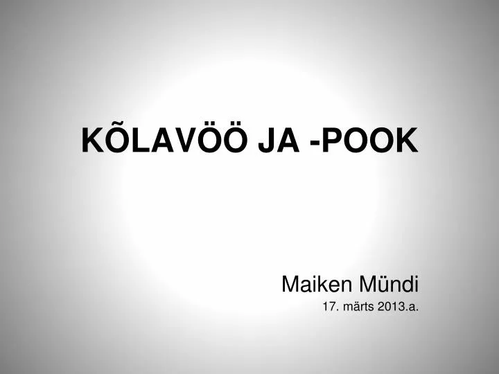 k lav ja pook