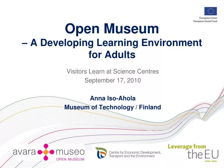open museum a developing learning environment for adults