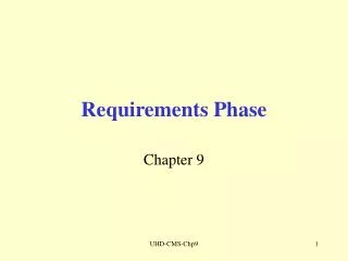 Requirements Phase