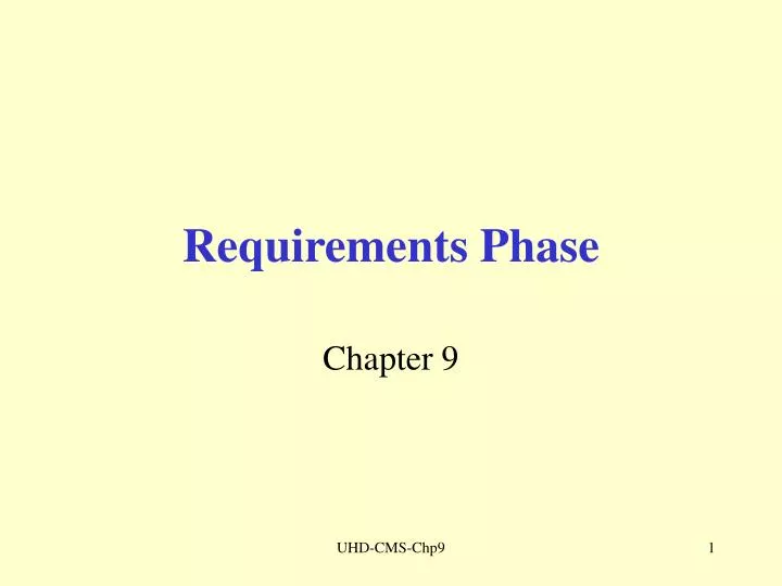 requirements phase