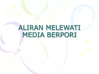 aliran melewati media berpori