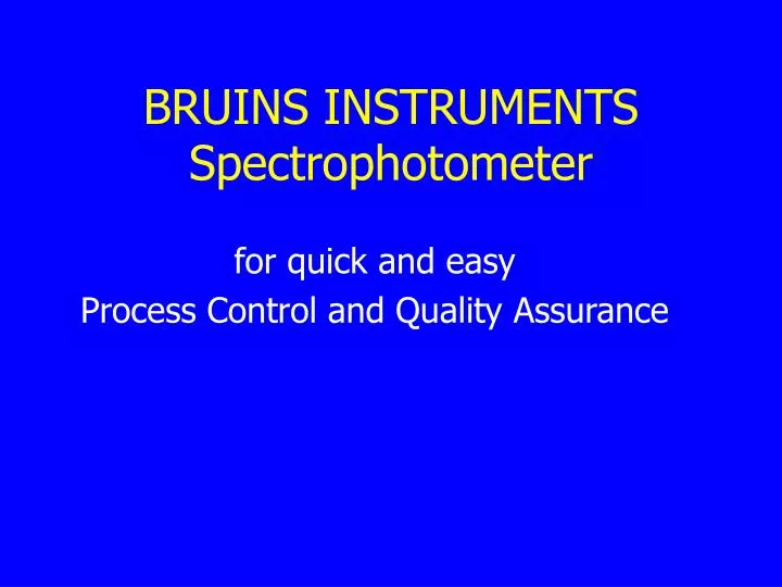 bruins instruments spectrophotometer