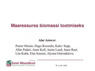maaressurss biomassi tootmiseks