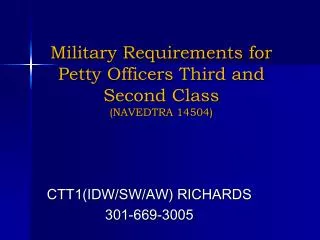Military Requirements for Petty Officers Third and Second Class (NAVEDTRA 14504)