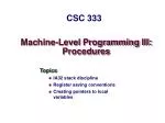 Understanding Stack Discipline and Procedure Management in IA32 Assembly Language - slide 1