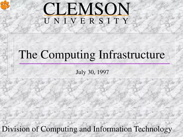the computing infrastructure