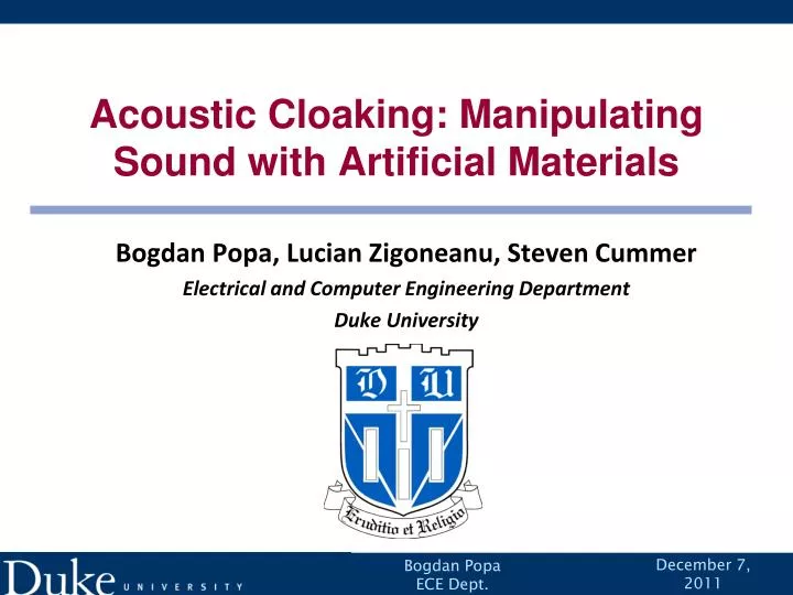 acoustic cloaking manipulating sound with artificial materials
