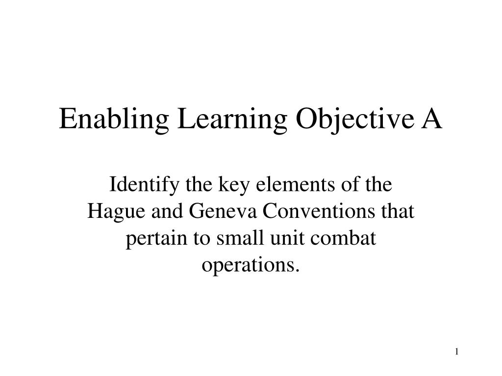 PPT - Enabling Learning Objective A PowerPoint Presentation, free ...