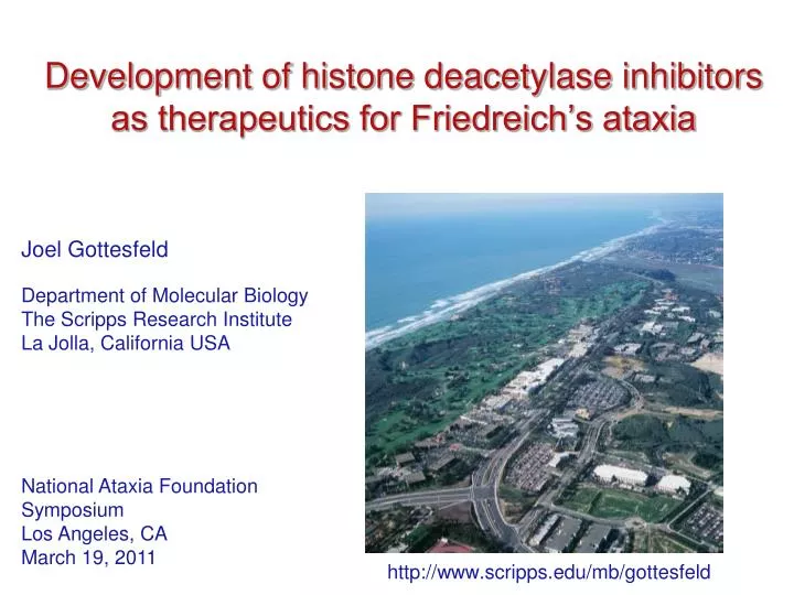 development of histone deacetylase inhibitors as therapeutics for friedreich s ataxia