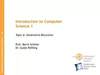 Introduction to Computer Science 1