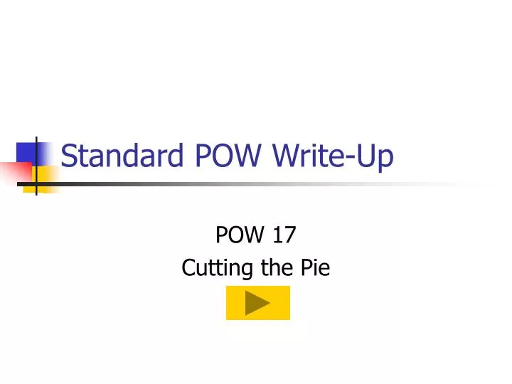 standard pow write up