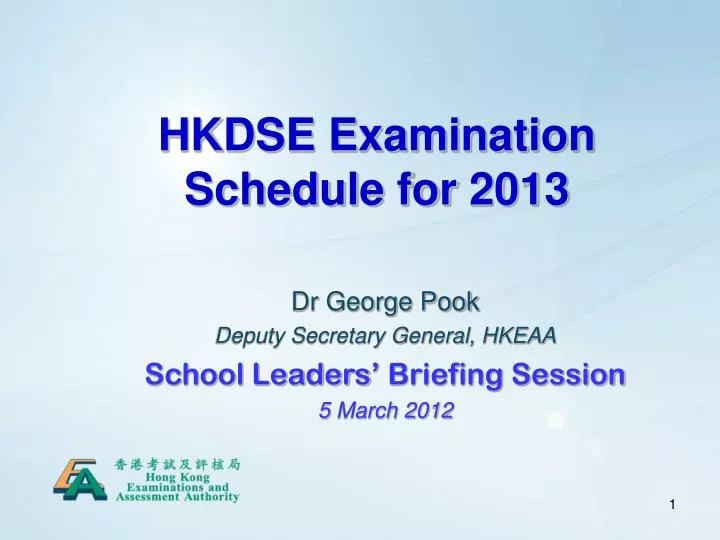 hkdse examination schedule for 2013