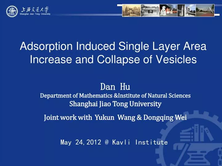 adsorption induced single layer area increase and collapse of vesicles