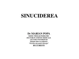sinuciderea