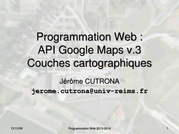 programmation web api google maps v 3 couches cartographiques