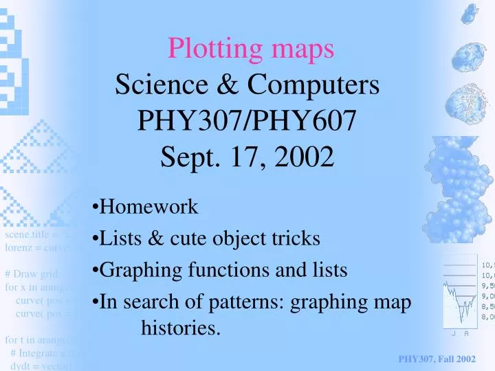 plotting maps science computers phy307 phy607 sept 17 2002