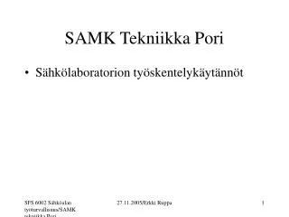 samk tekniikka pori